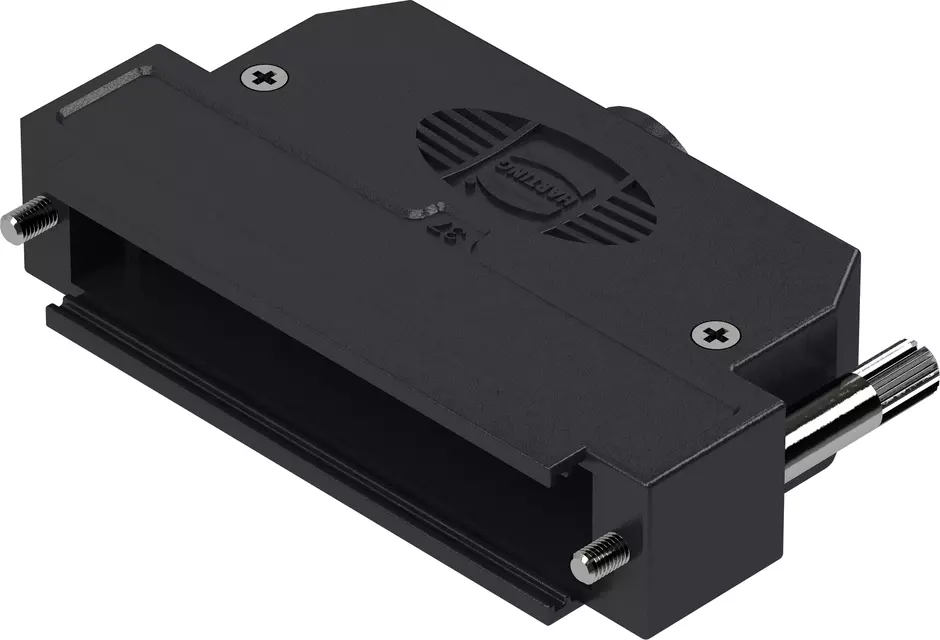 D-Sub 37P plast hood 1str-ent kn M3 l