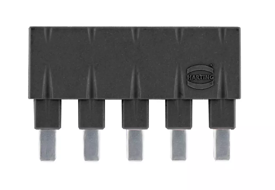 Jumper Along 1x5 black 16A