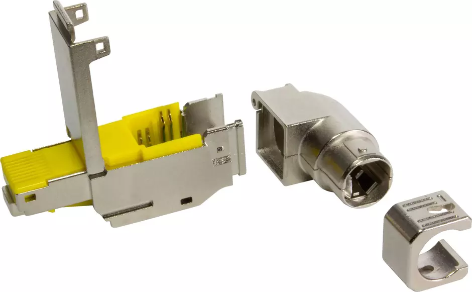 preLink RJ45 plug, IP20 Cat.6A L-90°