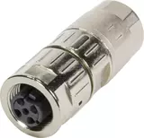 M12 crimp SD D-cod 4-pol female