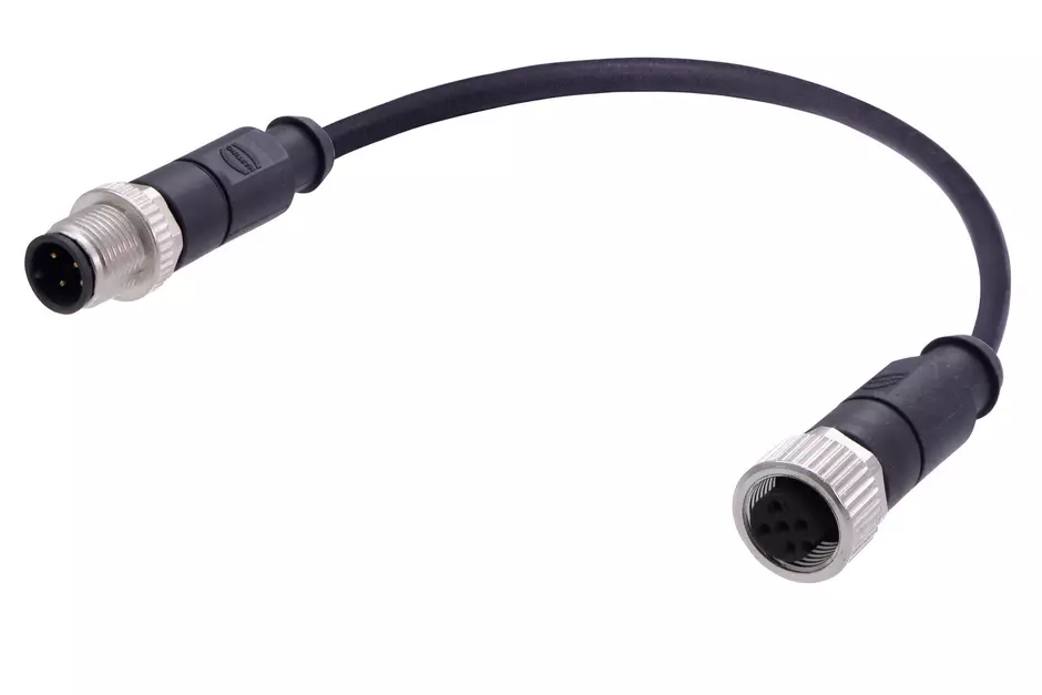 M12 A-cod 4-pol st /st m /f PUR 1.00m
