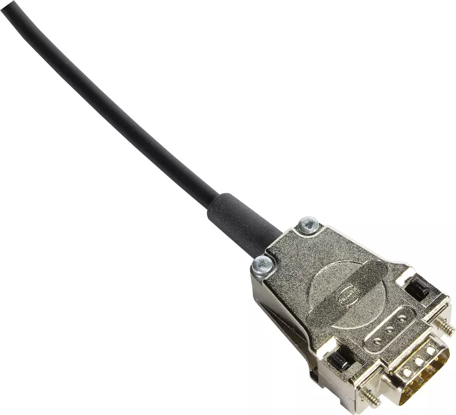 D Sub top entry metal hood 9 pole_cable