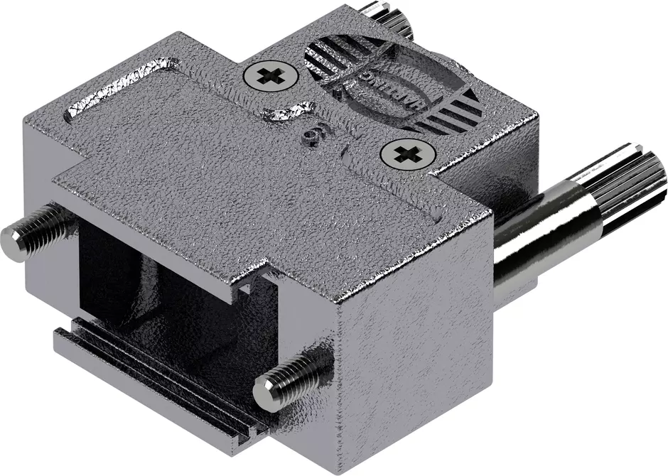 D-Sub 9P metpl hood 1str-ent kn M2.6 l