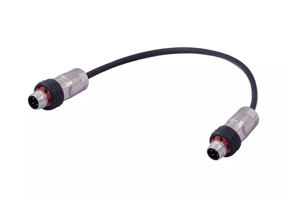 M12 D-cod 4-pol st/st m/m PPi Rail 1.0m