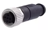 M12 A-cod 3P Female Straight