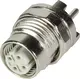 M12 panel feedtrough/PCB straight D-cod.