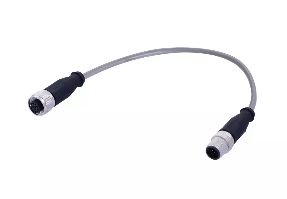 M12 Cable Assembly A-cod st/st f/m 1,0m