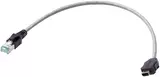 ix Ind. - DB RJ45 Cat.6A FRNC grey 0,5m