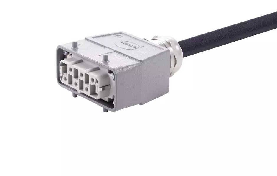Han 6B-E CA lever f/- st/- PVC, 1m